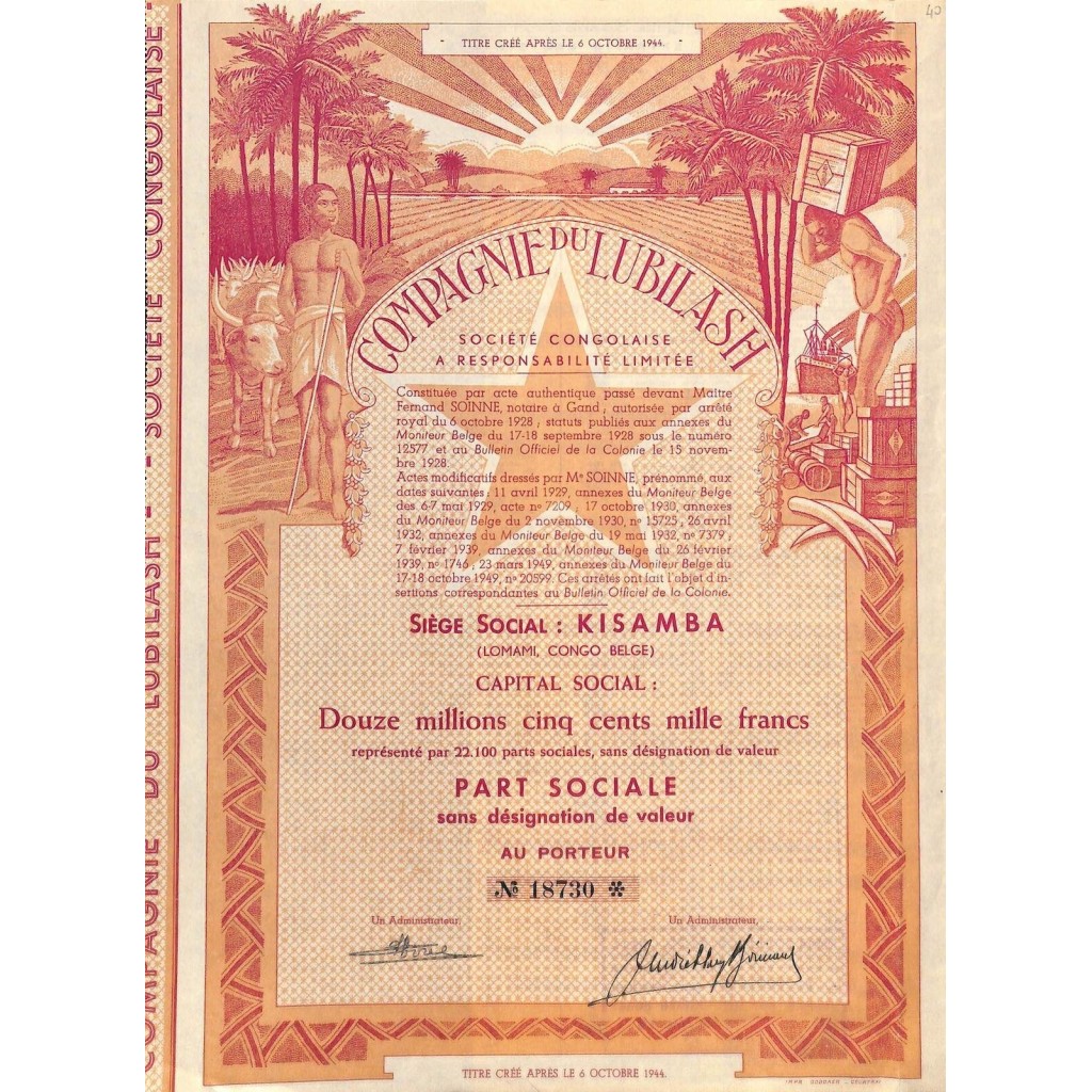 1949 - COMPAGNIE DU LUBILASH