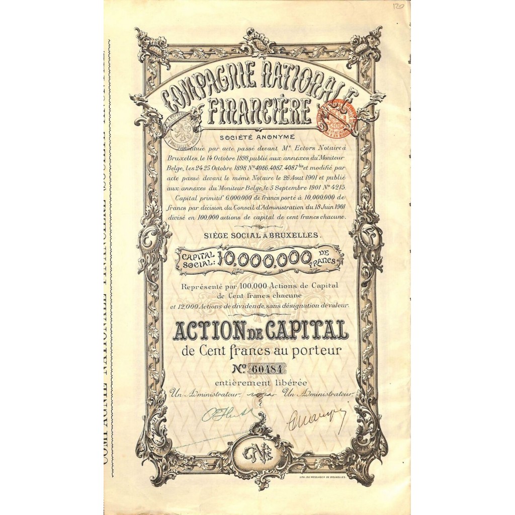 1901 - COMP. NATIONALE FINANCIERE SOC. ANON.