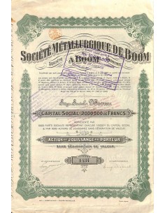 1923 - METALLURGIQUE DE BOOM SOC.