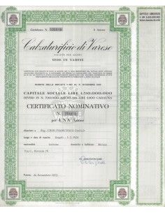 CALZATURIFICIO VARESE - UNA AZIONE VARESE 1973