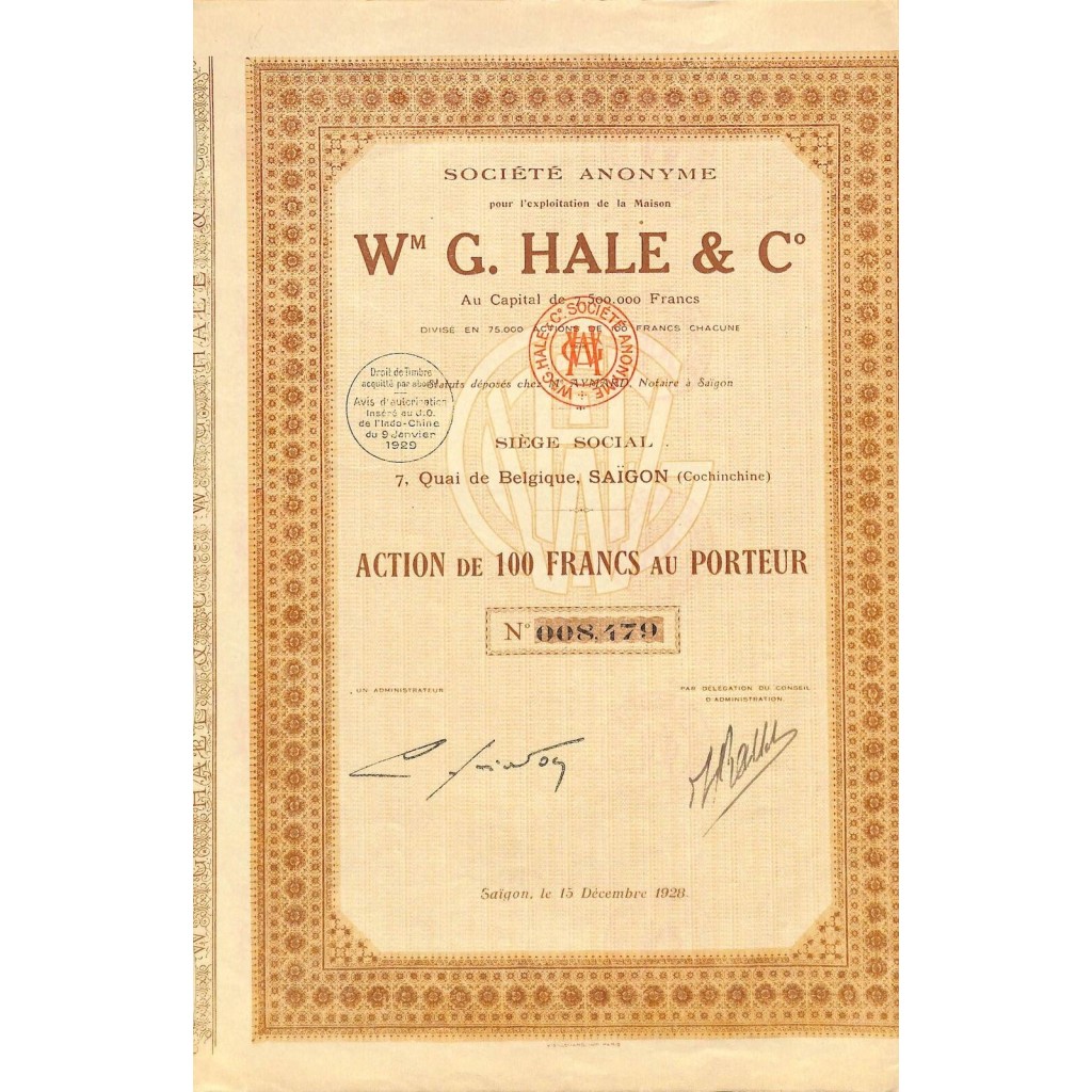 1928 - W. G. HALE E C. - SOC. ANON. POUR...
