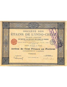 1926 - ETAINS DE L'INDO-CHINE SOC. DES