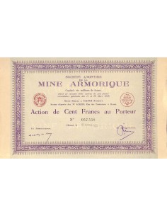 1930 - MINE ARMORIQUE SOC. ANON. DE LA