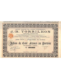 1921 - J. B. TORRILHON SOC. ANON. DES ANCIENS...