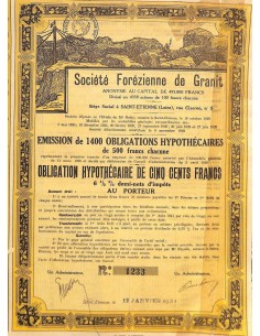 1931 - FOREZIENNE DE GRANIT SOC.