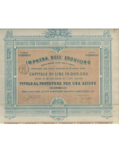 IMPRESA DELL'ESQUILINO SOC. ANONIMA IN GENOVA - 1 AZIONE