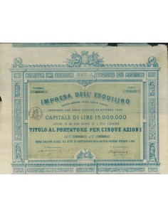 IMPRESA DELL'ESQUILINO SOC. ANONIMA IN GENOVA - 5 AZIONI