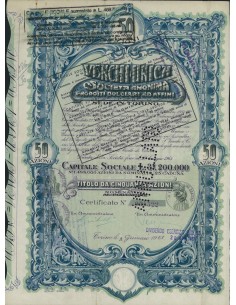 VENCHI UNICA SOC. ANON. PRODOTTI DOLCIARI ED AFFINI - 50 AZIONI 1947 TORINO