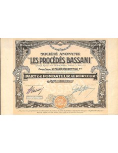 1922 - LES PROCEDES BASSANI SOC. ANON.