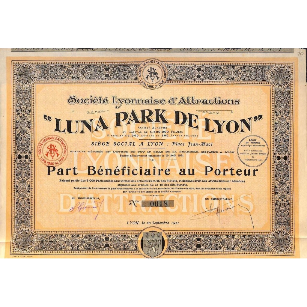 1921 - LUNA PARK DE LYON