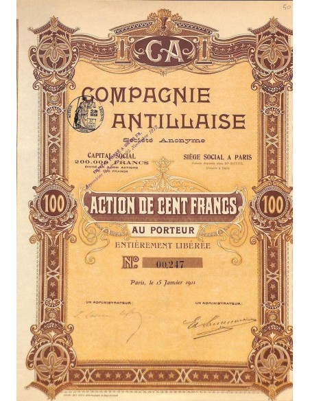 1911 - COMPAGNIE ANTILLAISE