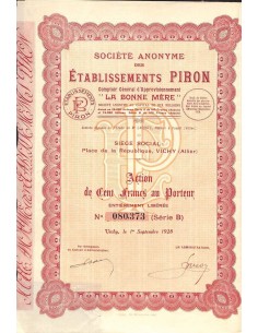 1928 - ETABLISSEMENTS PIRON SOC. ANON. DES