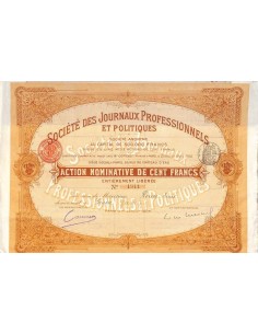 1909 - JOURNAUX PROFESSIONNELS ET POLITIQUES SOC. DES