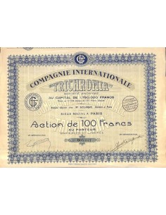 1928 - TRICHROMIA COMPAGNIE INTERNATIONALE