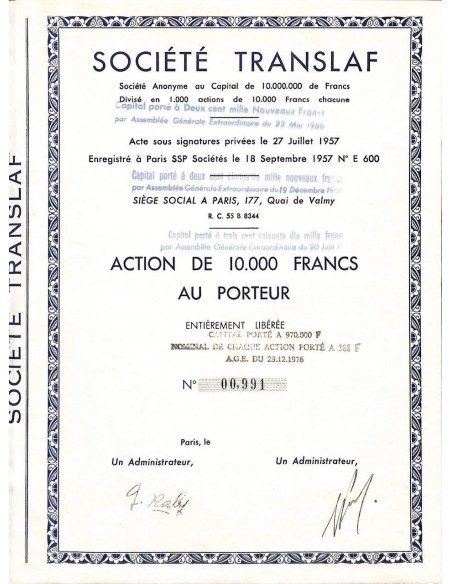 1976 - TRANSLAF SOC.