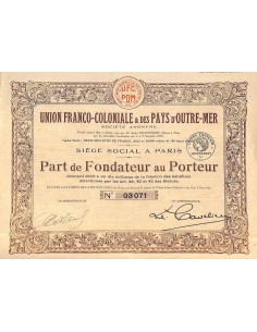 1926 - UNION FRANCO-COLONIALE ET DES PAYS D'OUTRE-MER