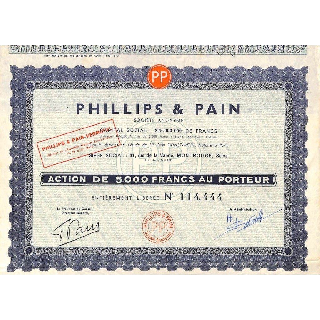 1953 - PHILLIPS ET PAIN