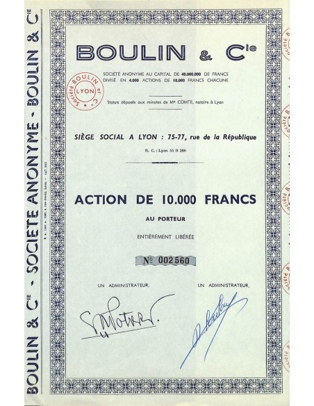 BOULIN ET C.IE