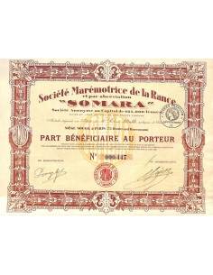 1929 - SOMARA - SOC. MAREMOTRICE DE LA RANCE