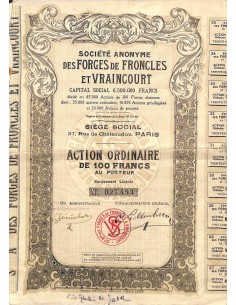 1924 - FORGES DE FRONCLES ET VRAINCOURT SOC. ANON. DES