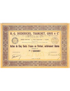 1929 - H. G. DIEDERICHS, TRANCHET, GROS ET C.
