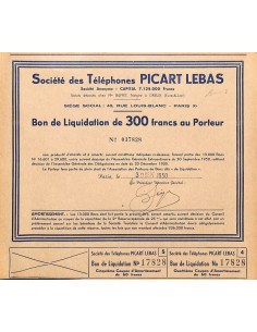 1950 - PICART LEBAS SOC. DES TELEPHONES