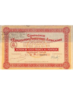 1949 - COMP. D'EXPLOITATION FORESTIERES AFRICAINES
