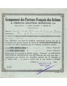1929 - GROUPEMENT DES PORTEURS FRANCAIS DES ACTIONS