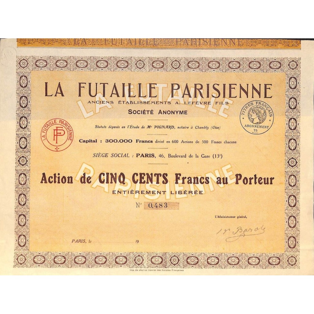 LA FUTAILLE PARISIENNE