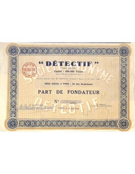 1928 - DETECTIF SOC. ANON.