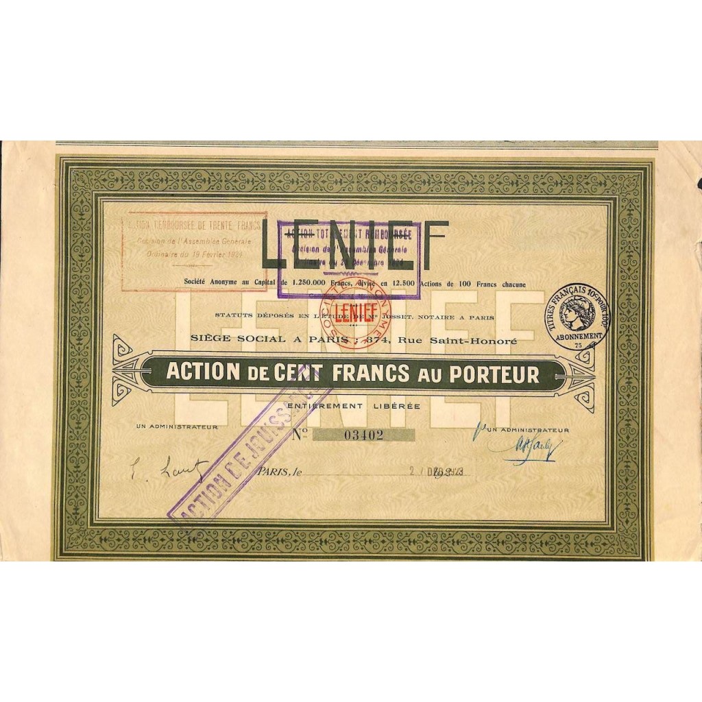 1923 - LENIEF