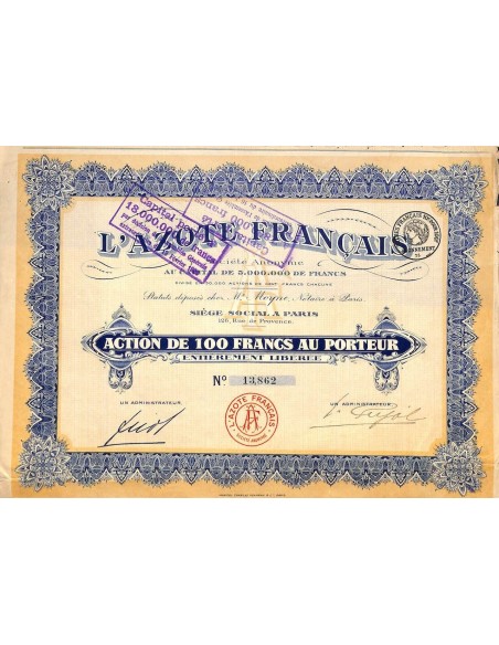 1926 - L'AZOTE FRANCAIS