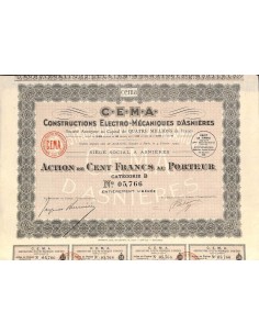 1929 - CEMA - CONSTRUCTIONS ELECTRO-MECANIQUES D'ASNIERES