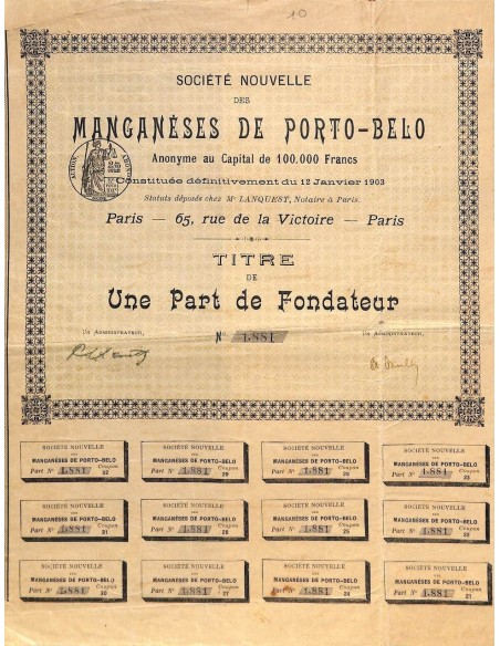 1903 - MANGANESES DE PORTO-BELO