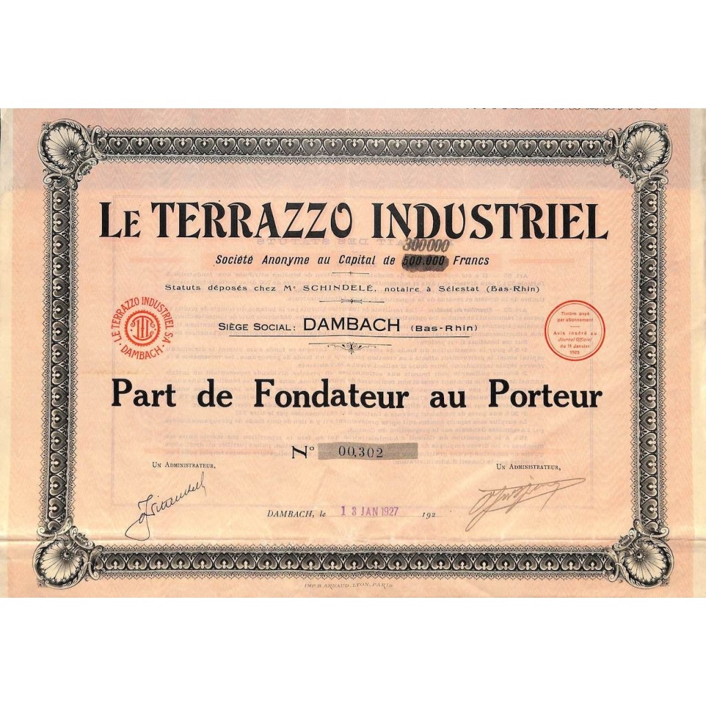 1927 - LE TERRAZZO INDUSTRIEL