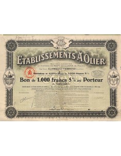 1932 - ETABLISSEMENTS A. OLIER