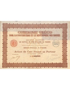 1930 - COMPAGNIE GRÉCO POUR LA CONTR. ET LE REVETEMENT...