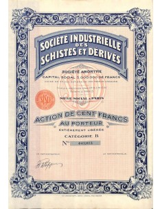 INDUSTRIELLE DES SCHISTES ET DÉRIVÉS SOC. (CATEG. B)
