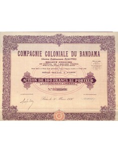 1930 - COMPAGNIE COLONIALE DU BANDAMA