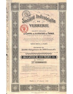 1920 - INDUSTRIELLE DE VERRERIE SOC.