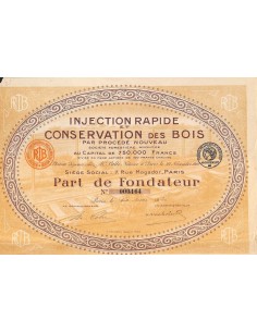 1920 - INJECTION RAPIDE ET CONSERVATION DES BOIS