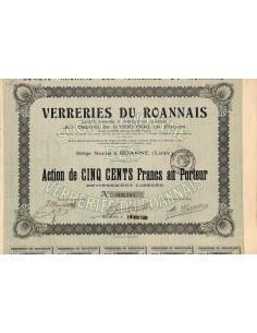 1920 - VERRERIES DU ROANNAIS