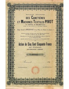 1927 - CANETIERES ET MACHINES TEXTILES PIVOT SOC. ANON. DES