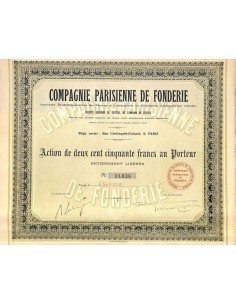 1926 - COMPAGNIE PARISIENNE DE FONDERIE