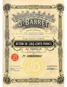 1929 - FABRIQUE DE SOIERIES J. BARRET