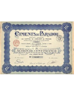 1926 - CIMENTS DU PARADOU