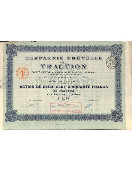 1920 - COMPAGNIE NOUVELLE DE TRACTION