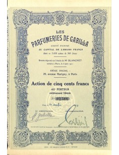 1929 - LES PARFUMERIES DE GABILLA
