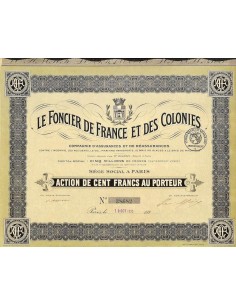 1920 - LE FONCIER DE FRANCE ET DES COLONIES