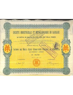 1903 - INDUSTRIELLE ET METALLURGIQUE DU CAUCASE SOC....